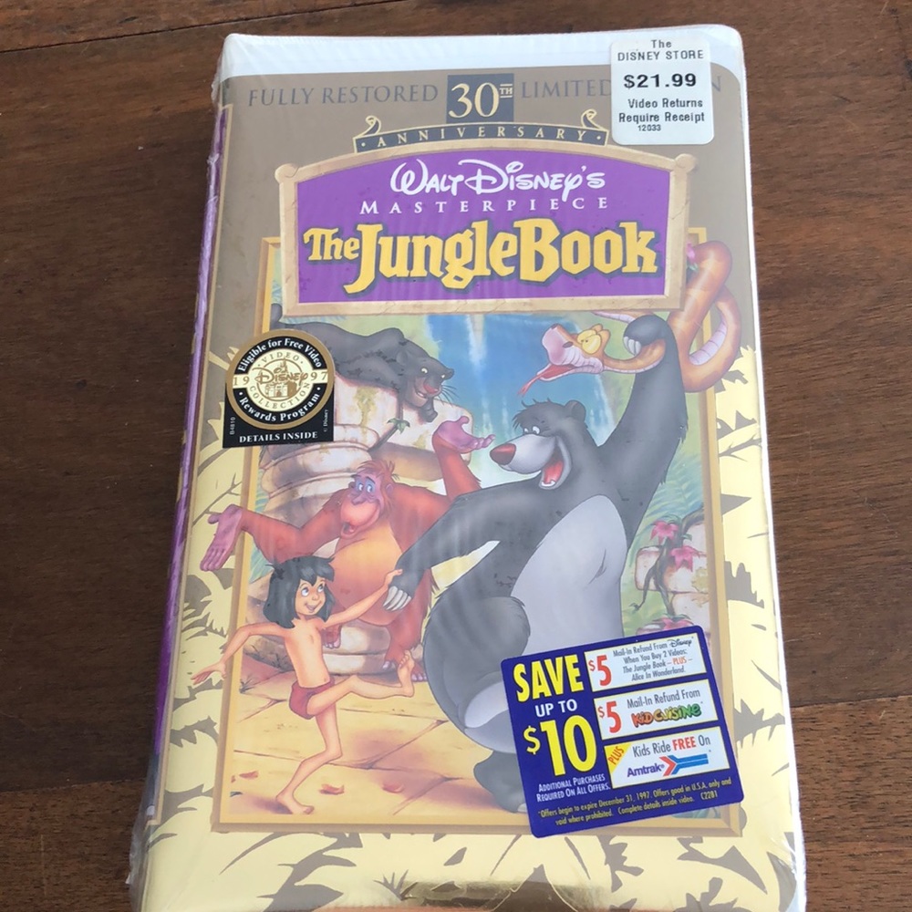 limited edition Walt Disney’s The Jungle Book VHS brand new sealed video.